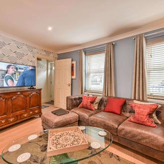 Seating area of the living room - Lisburne Place luxury self catering accommodation in Torquay